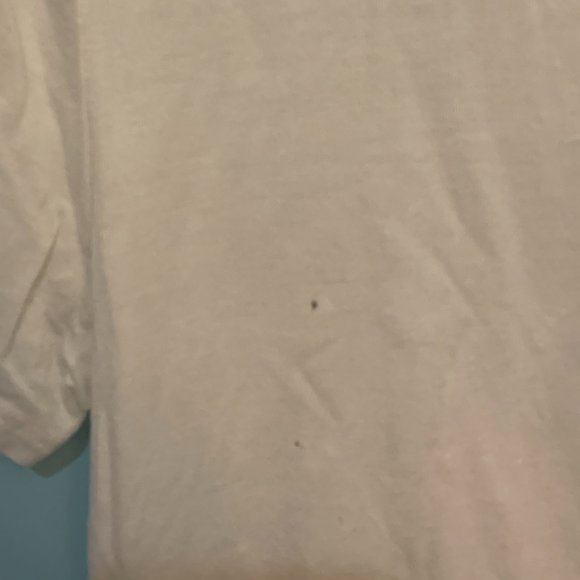 Social Butterflies Medium Blue And White Short Sleeves T-Shirt With Front Tie - Picture 5 of 5